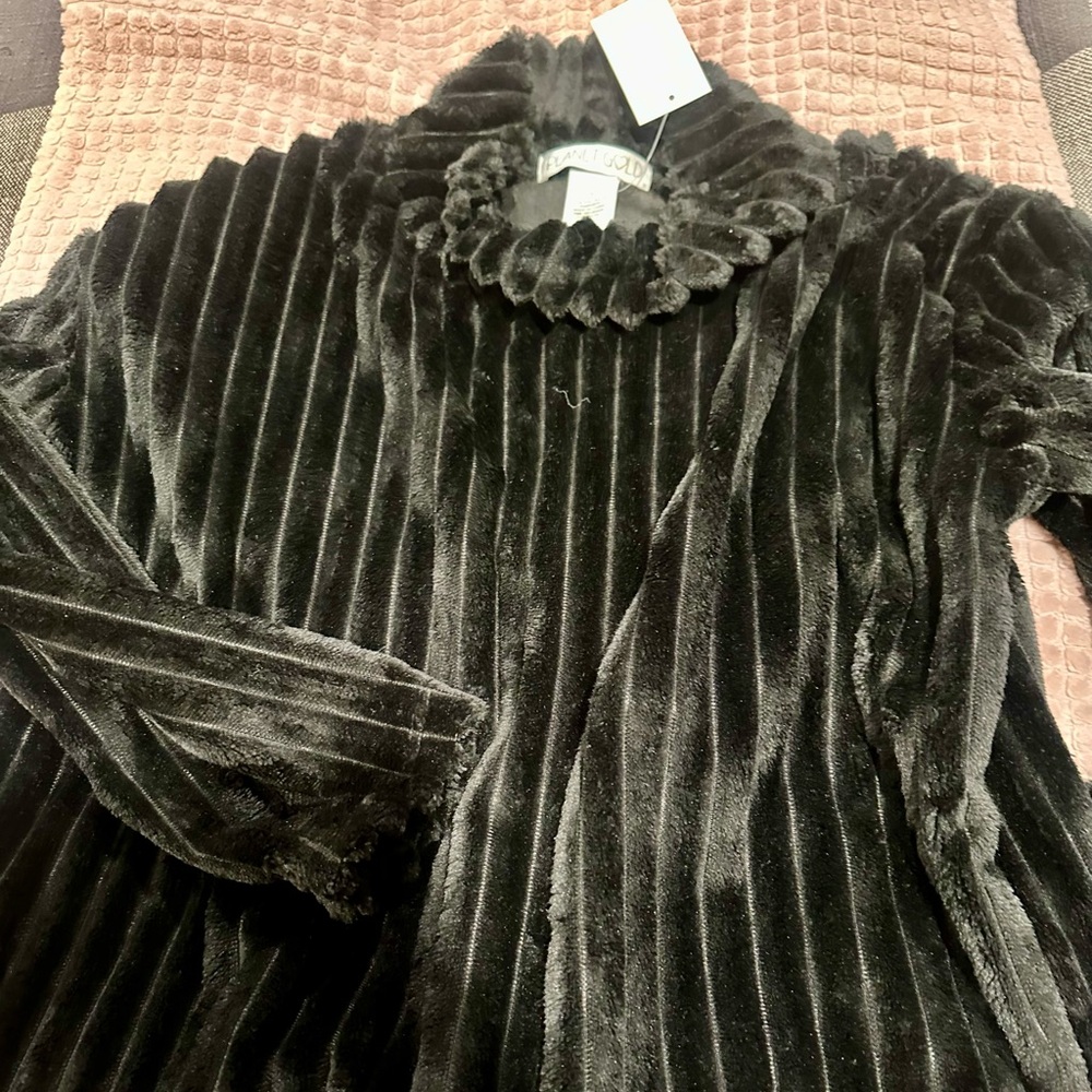 Planet Gold Black Velvet Top